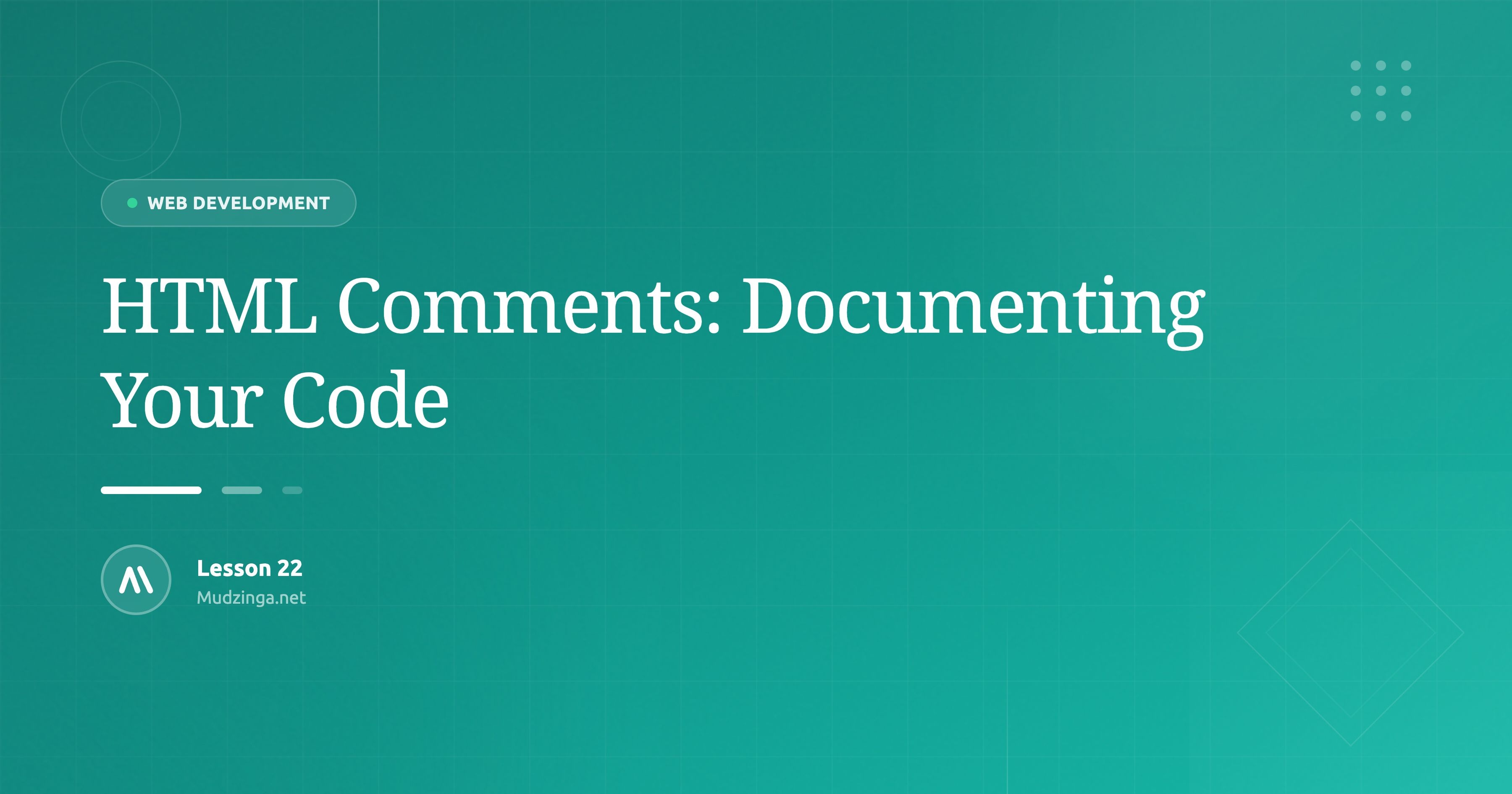 HTML Comments: Documenting Your Code
