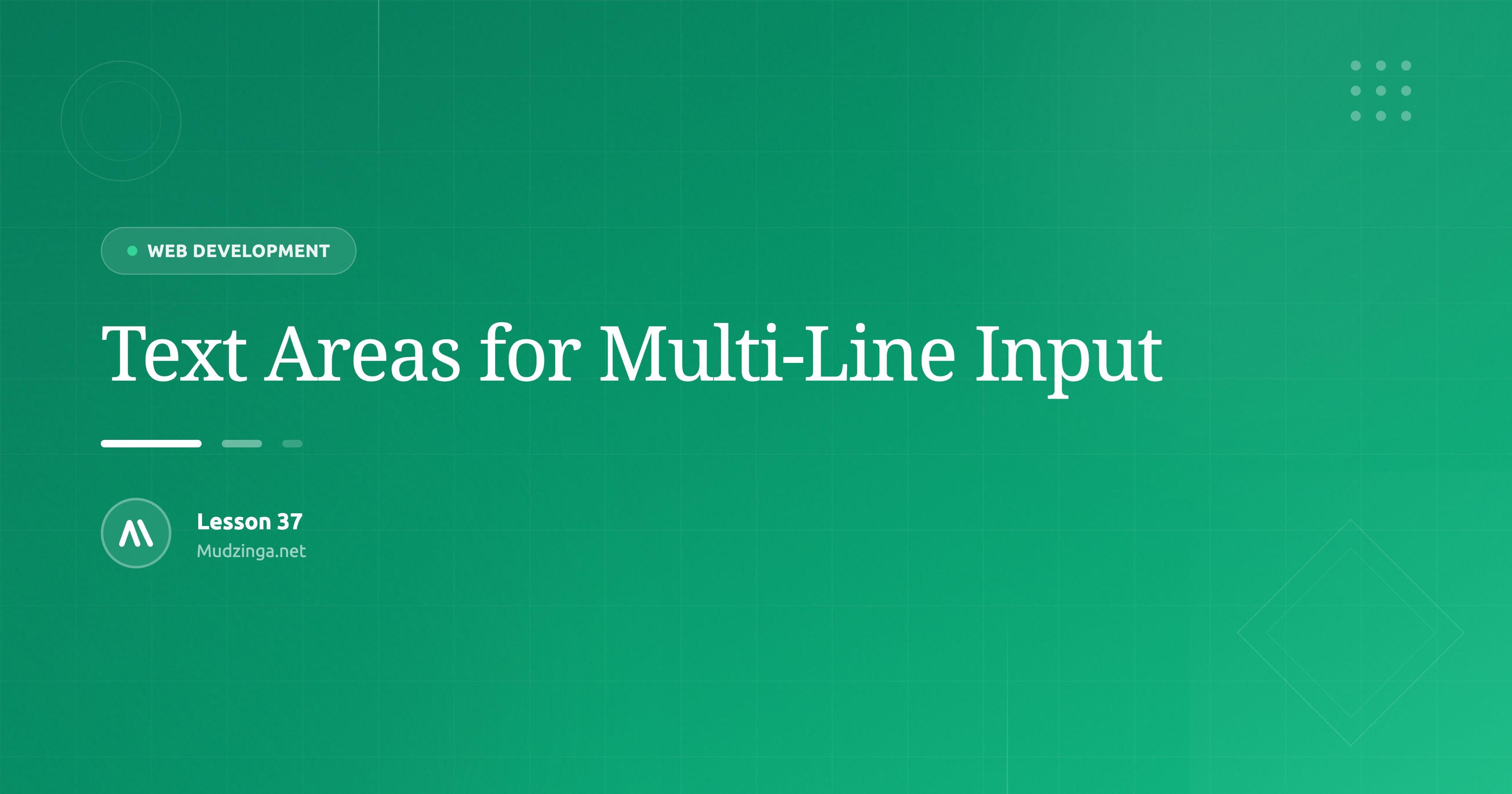 Text Areas for Multi-Line Input