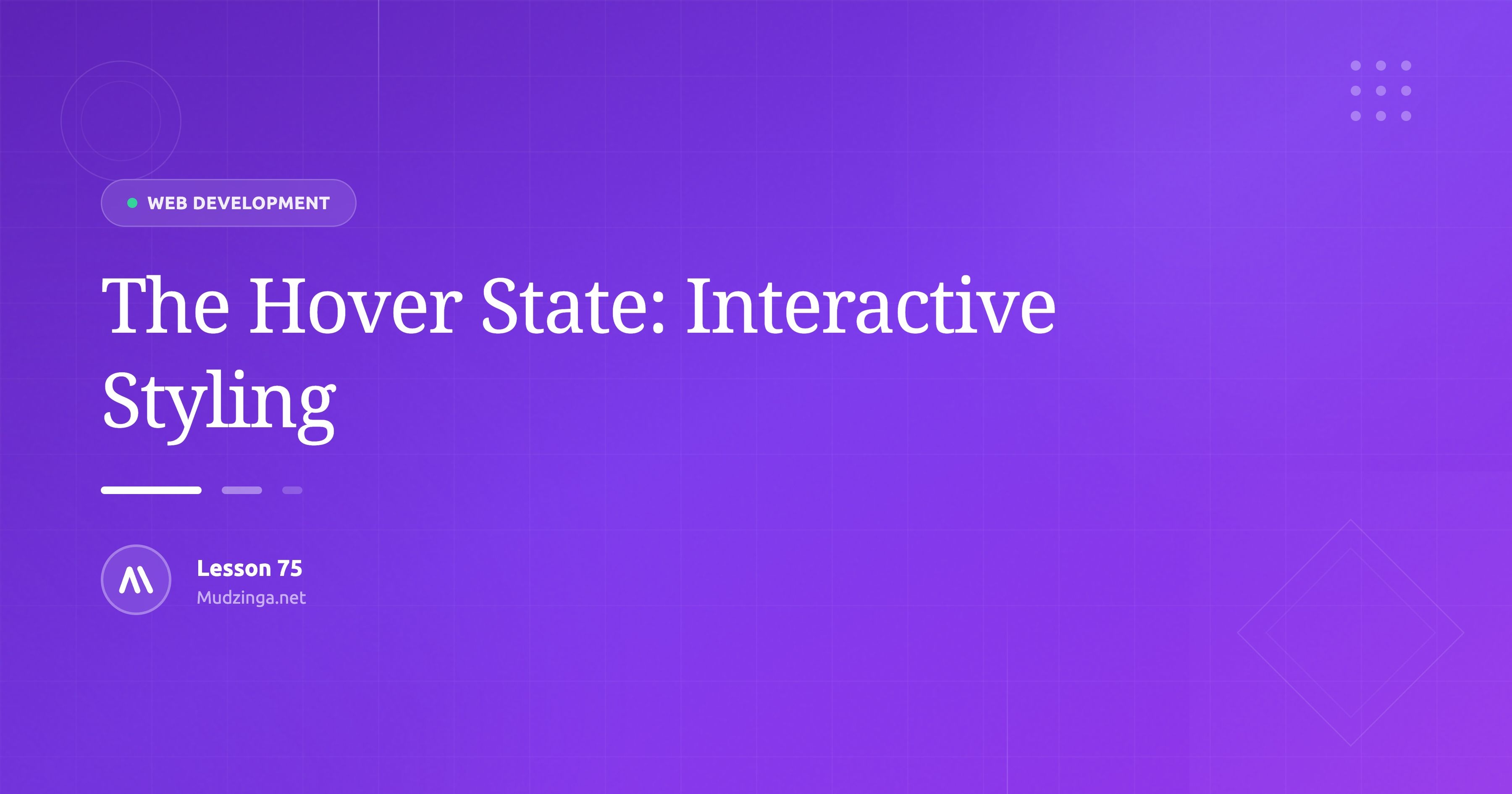 The Hover State: Interactive Styling