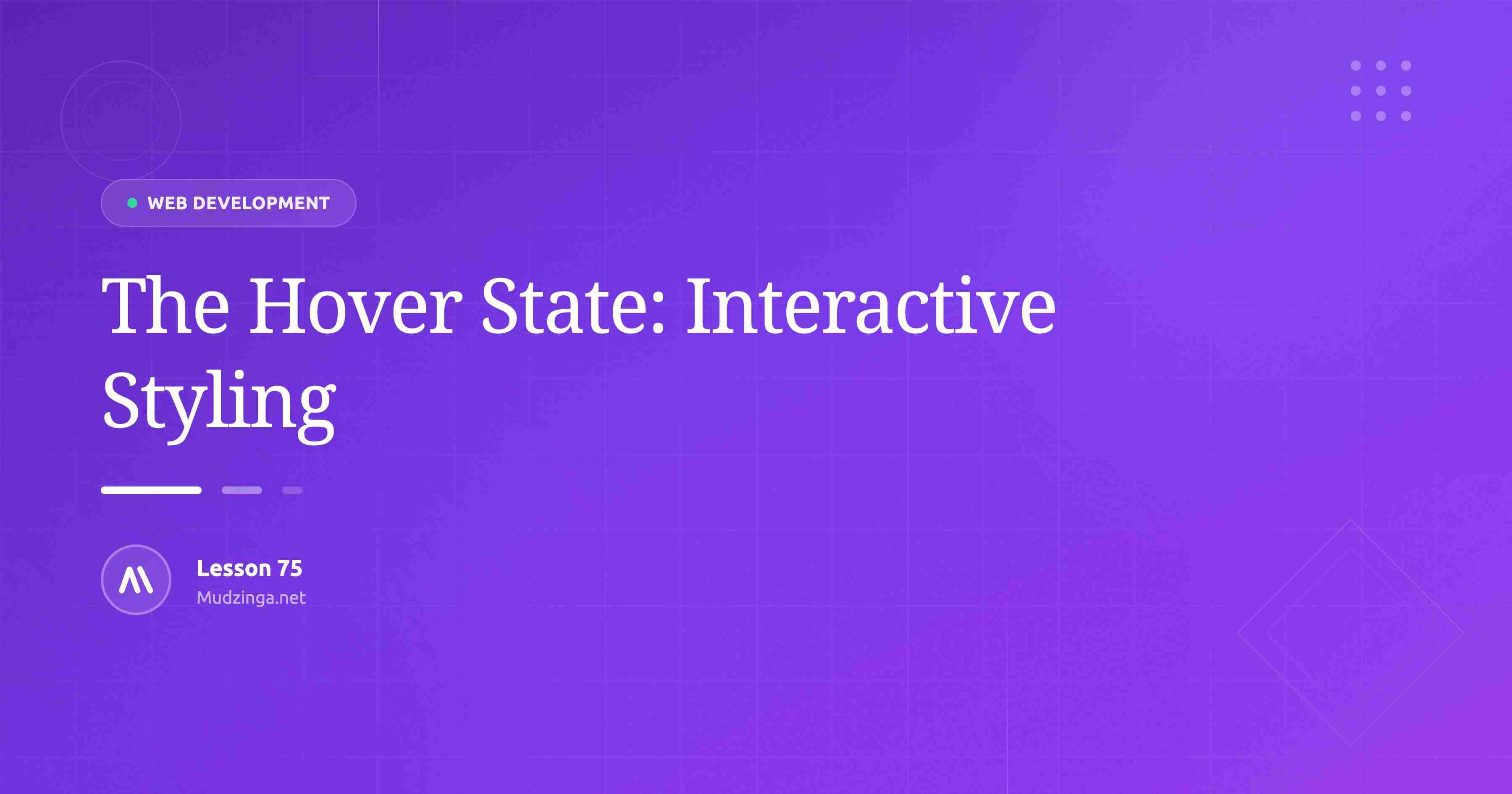 The Hover State: Interactive Styling