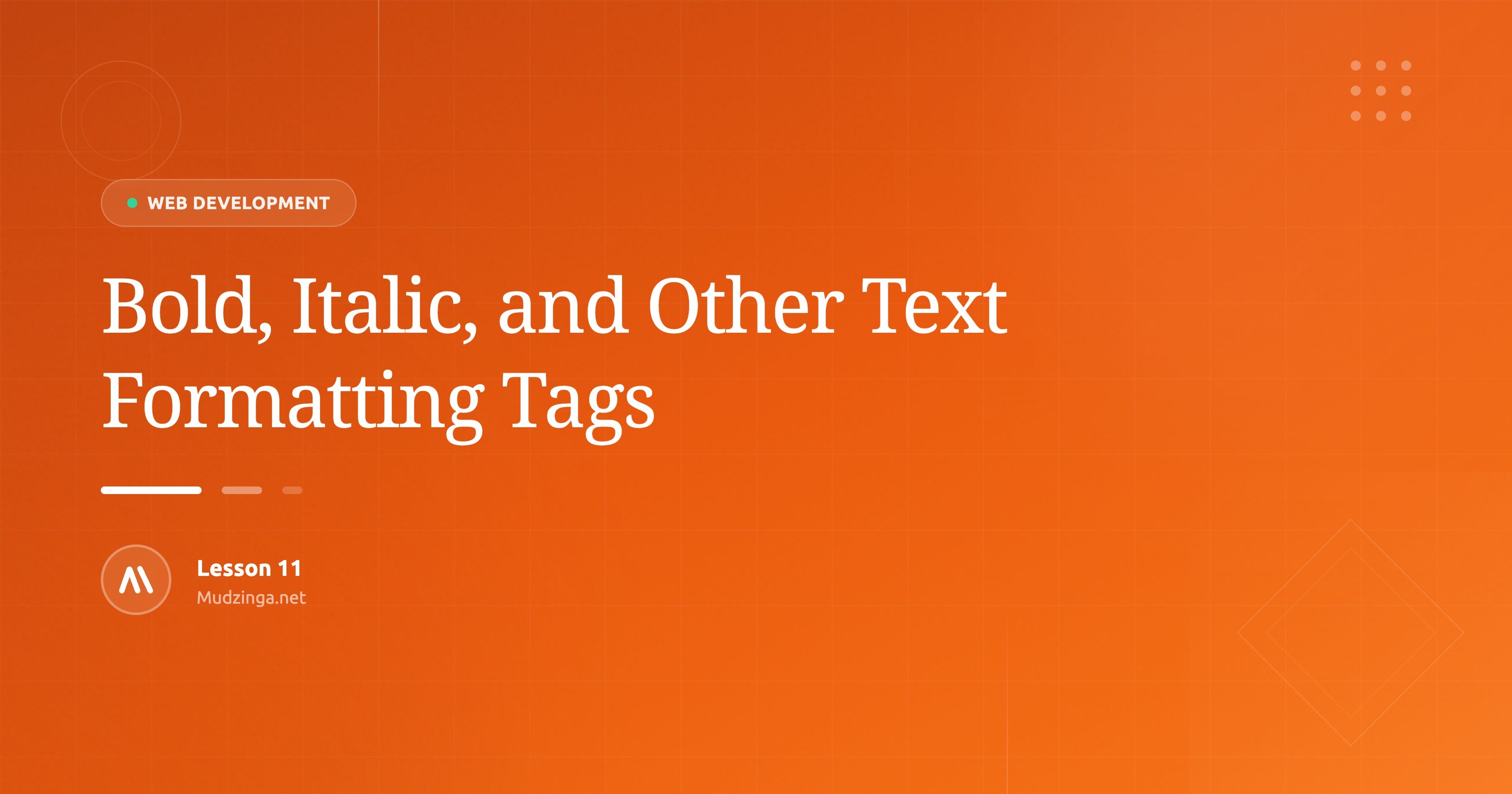 Bold, Italic, and Other Text Formatting Tags