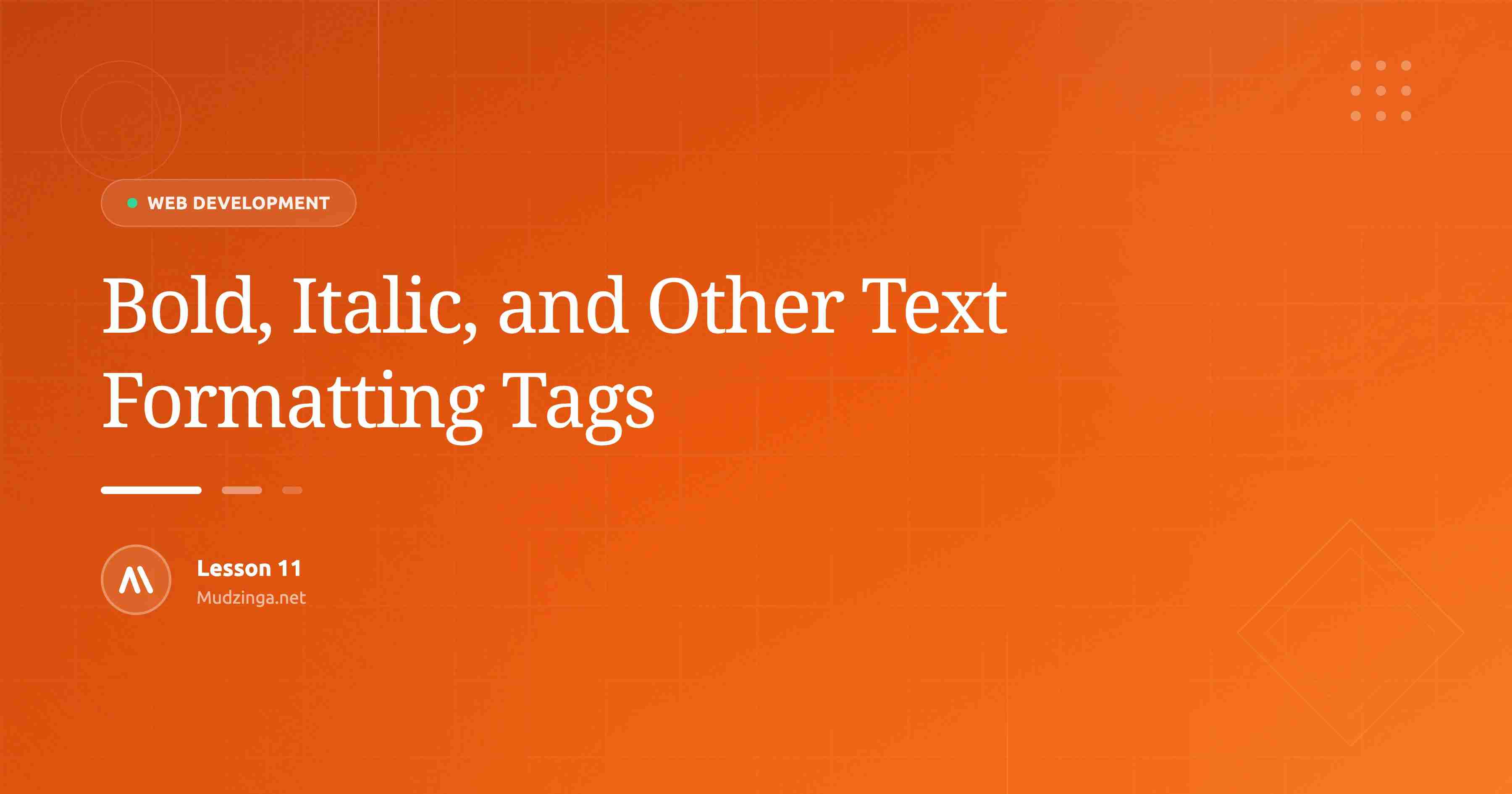 Bold, Italic, and Other Text Formatting Tags