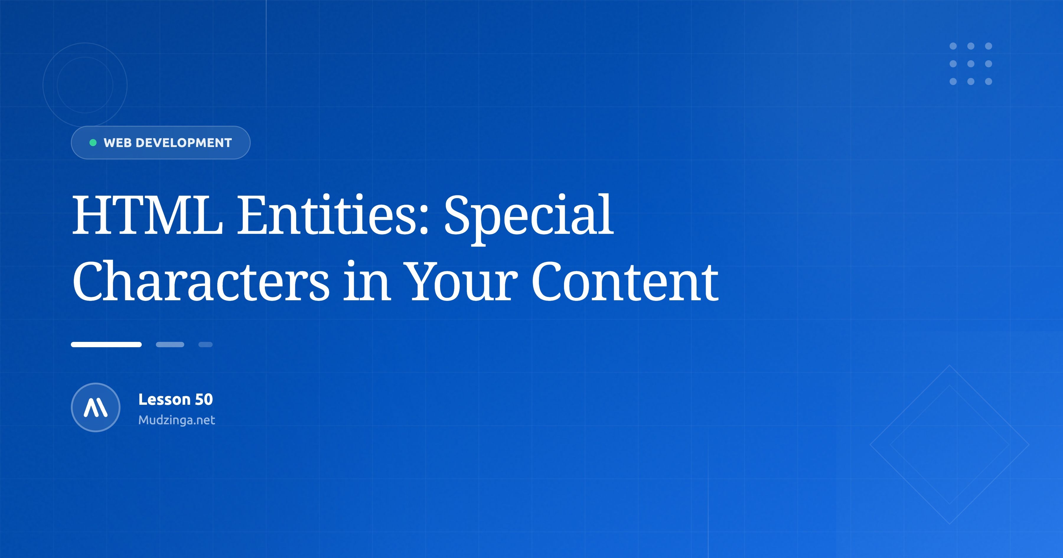 HTML Entities: Special Characters in Your Content