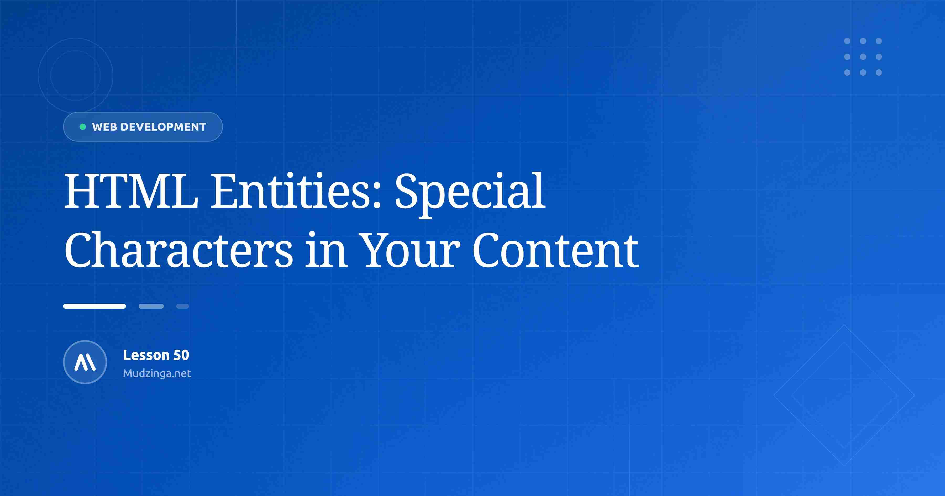 HTML Entities: Special Characters in Your Content