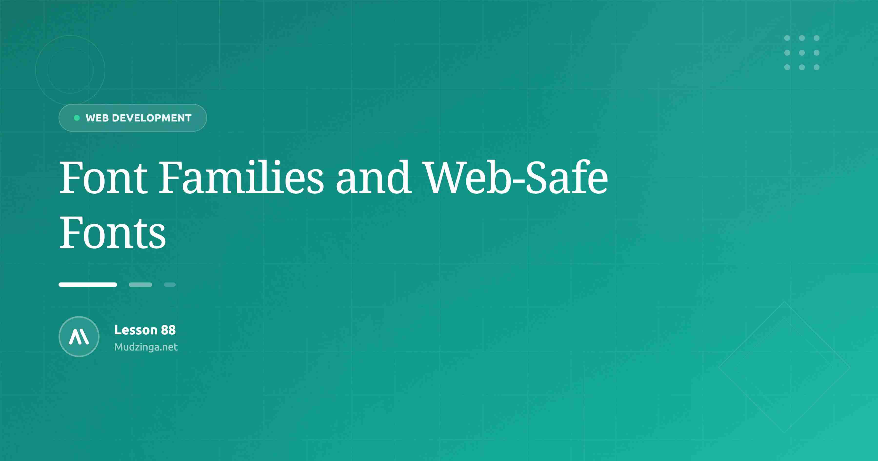 Font Families and Web-Safe Fonts