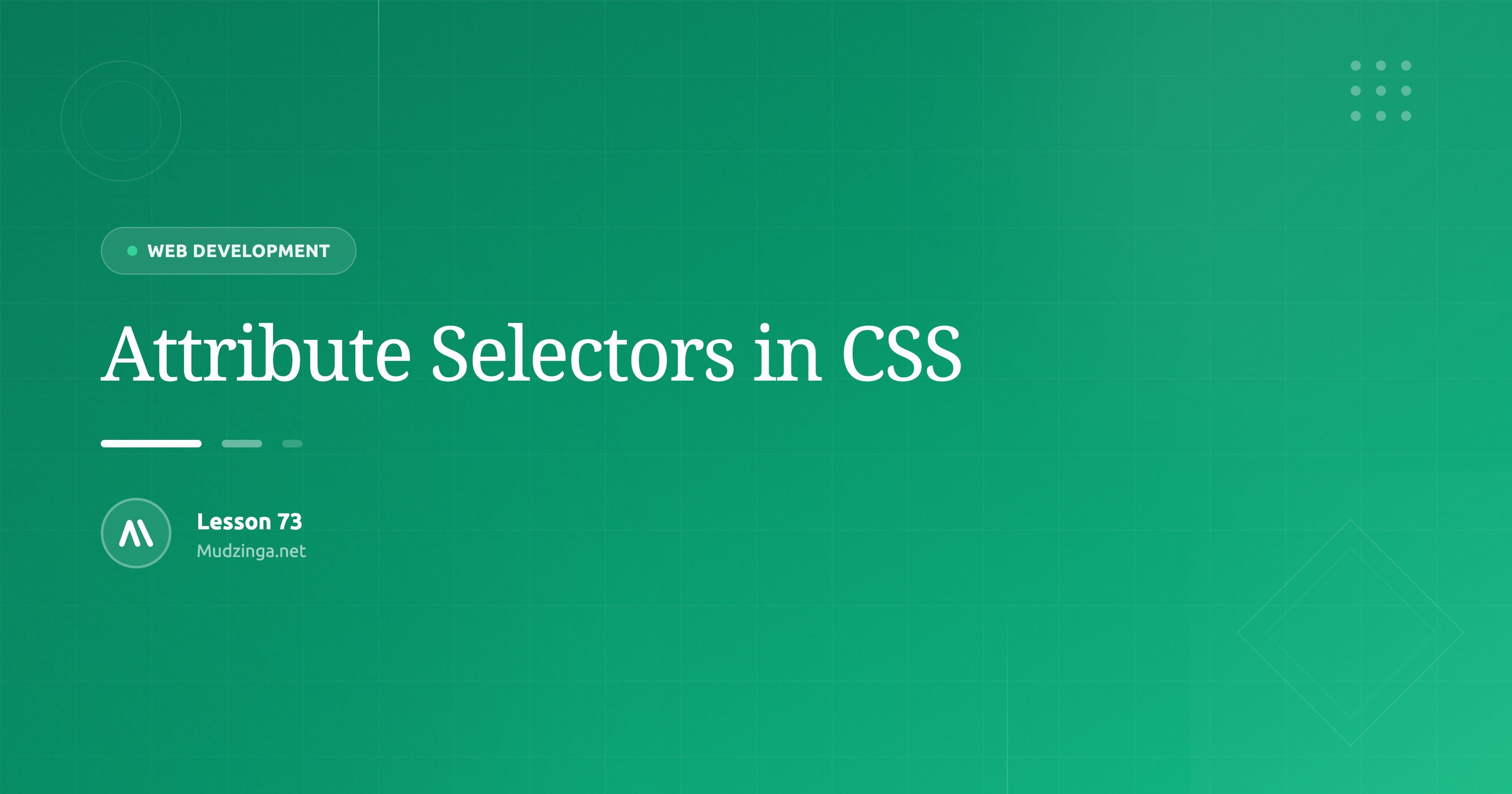 Attribute Selectors in CSS