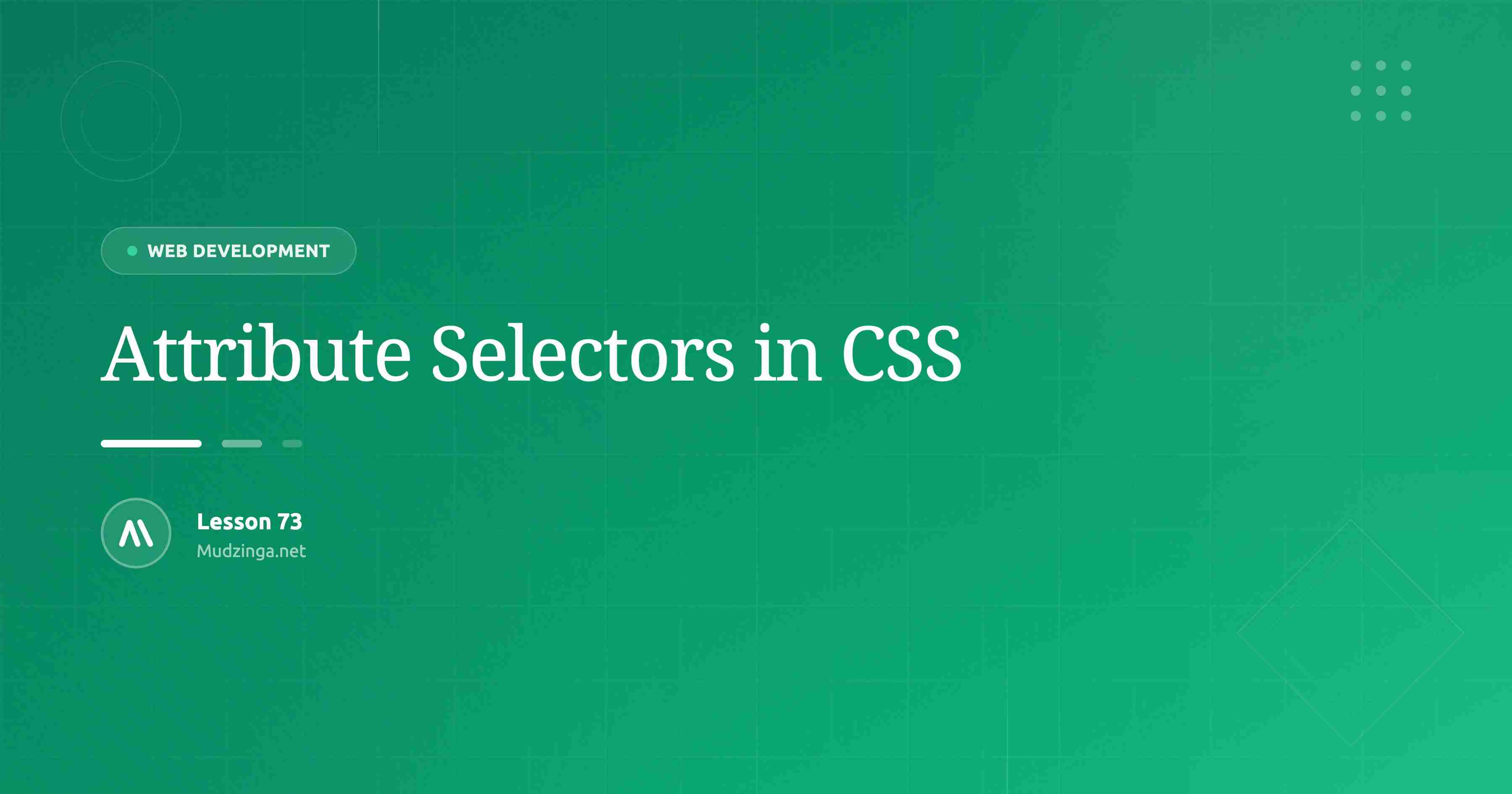 Attribute Selectors in CSS