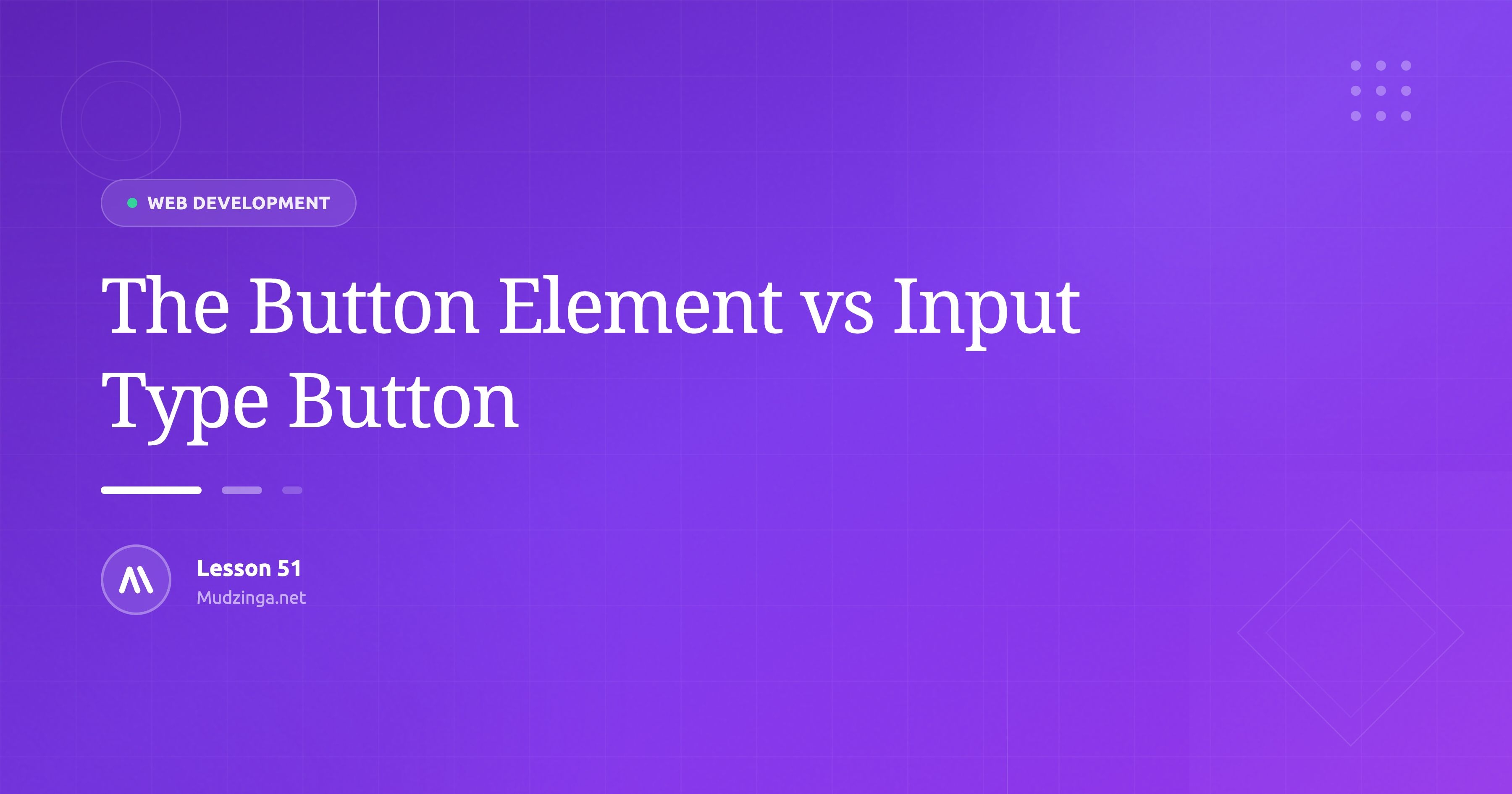The Button Element vs Input Type Button