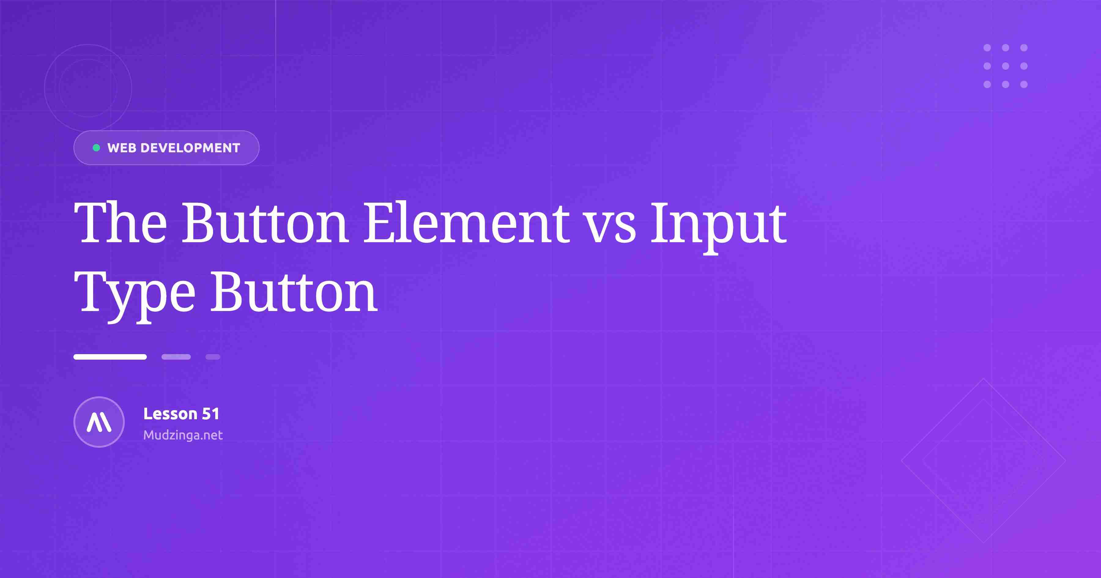 The Button Element vs Input Type Button
