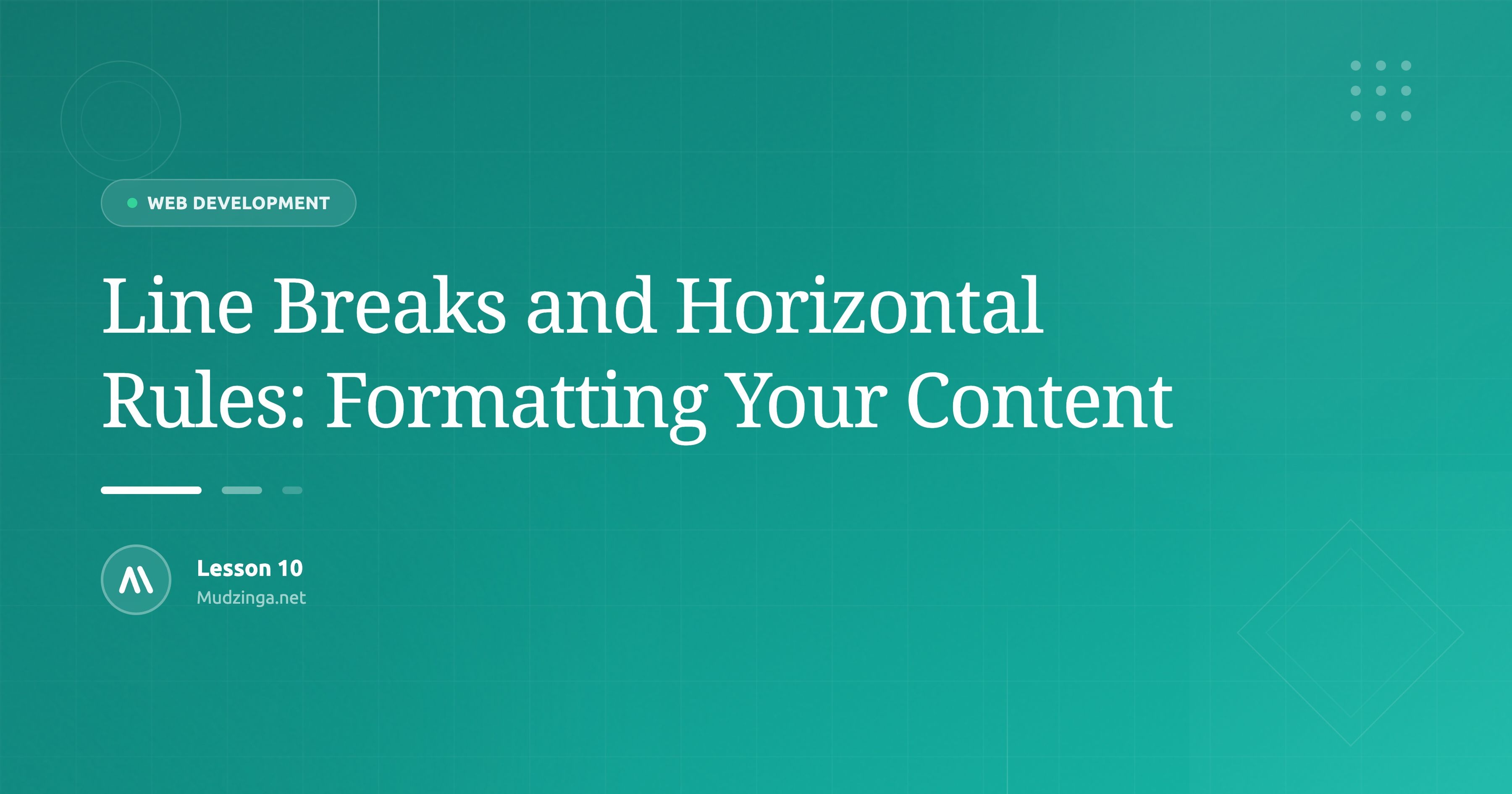 Line Breaks and Horizontal Rules: Formatting Your Content
