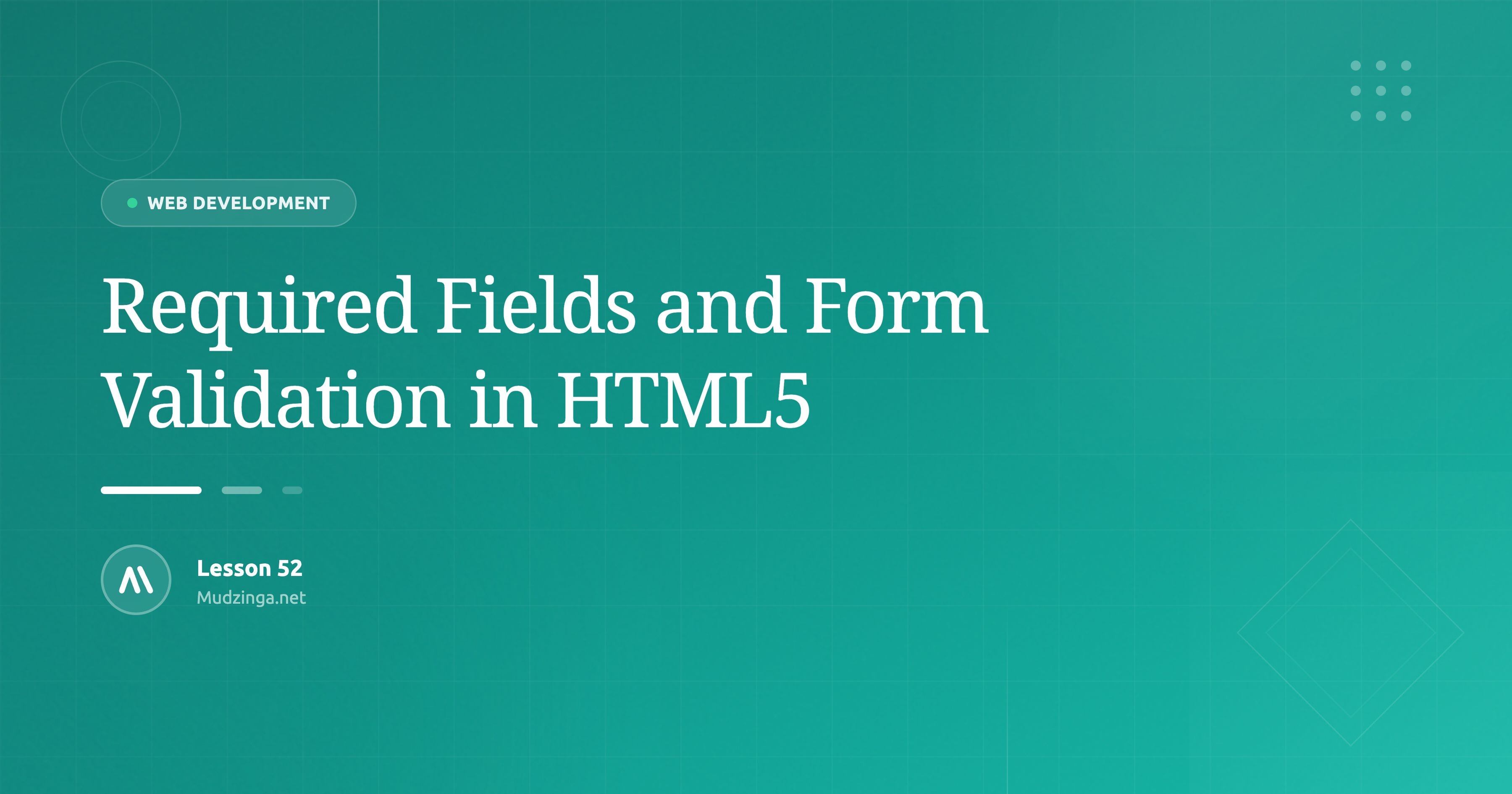 Required Fields and Form Validation in HTML5