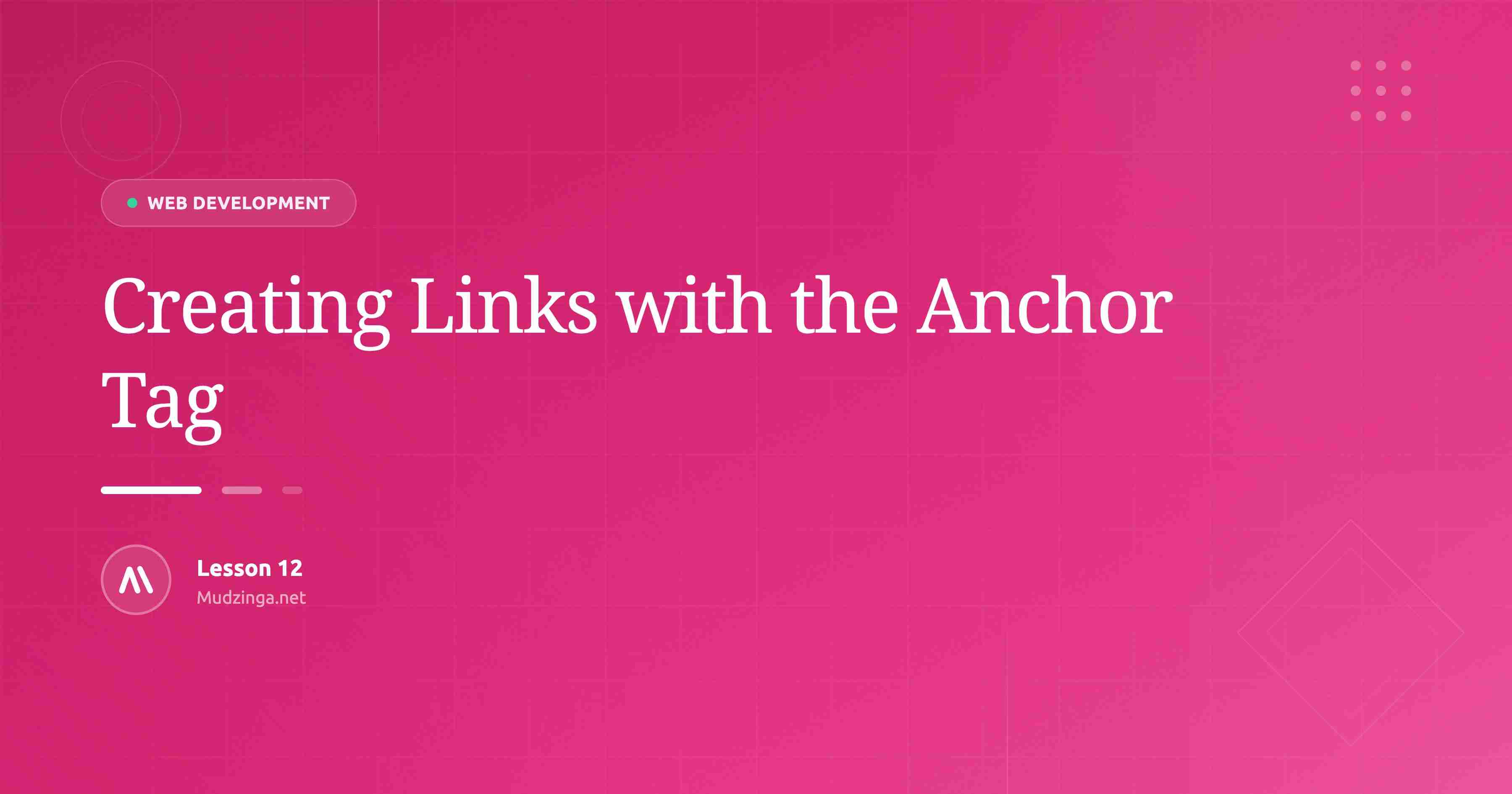 Creating Links with the Anchor Tag