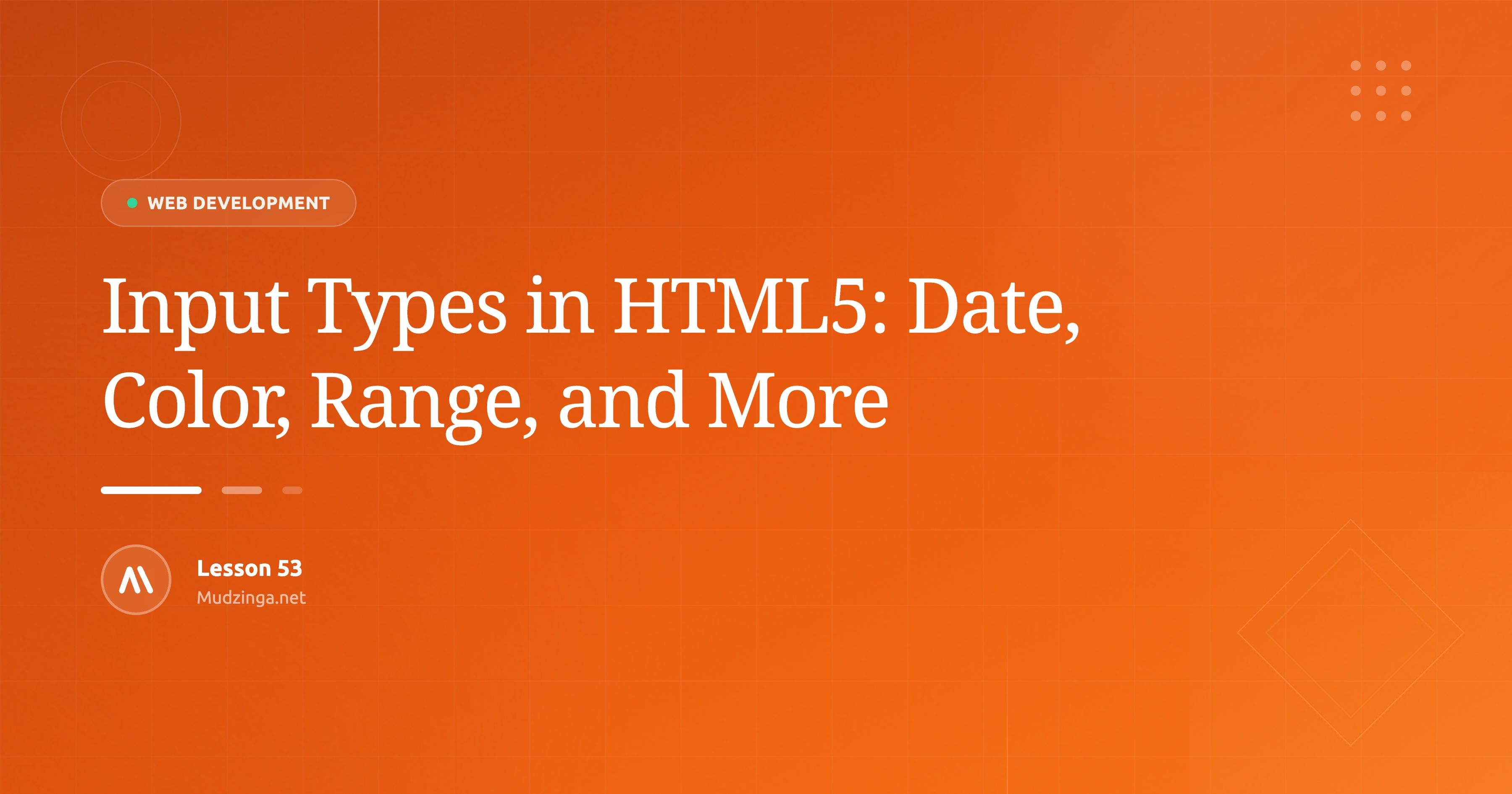 Input Types in HTML5: Date, Color, Range, and More