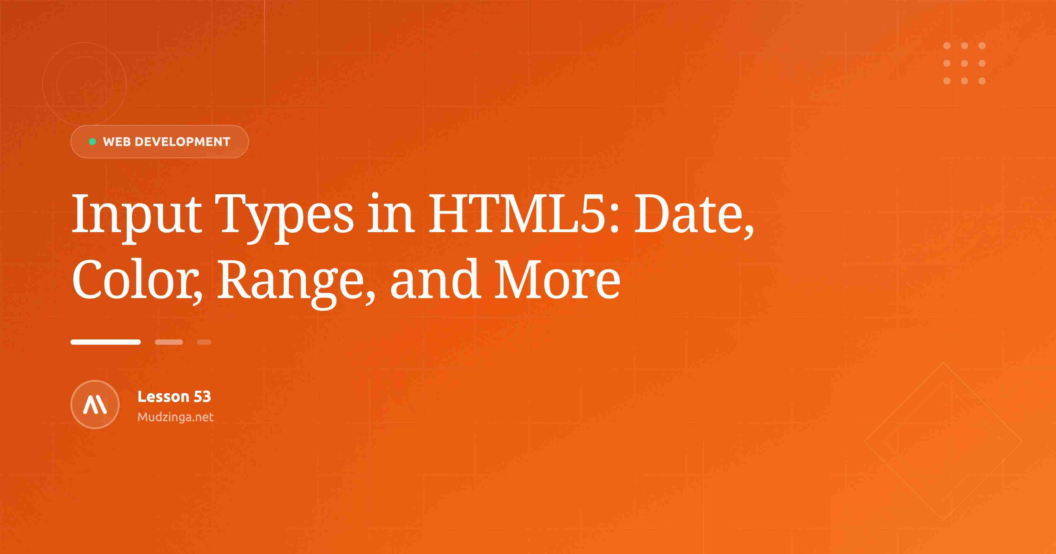 Input Types in HTML5: Date, Color, Range, and More