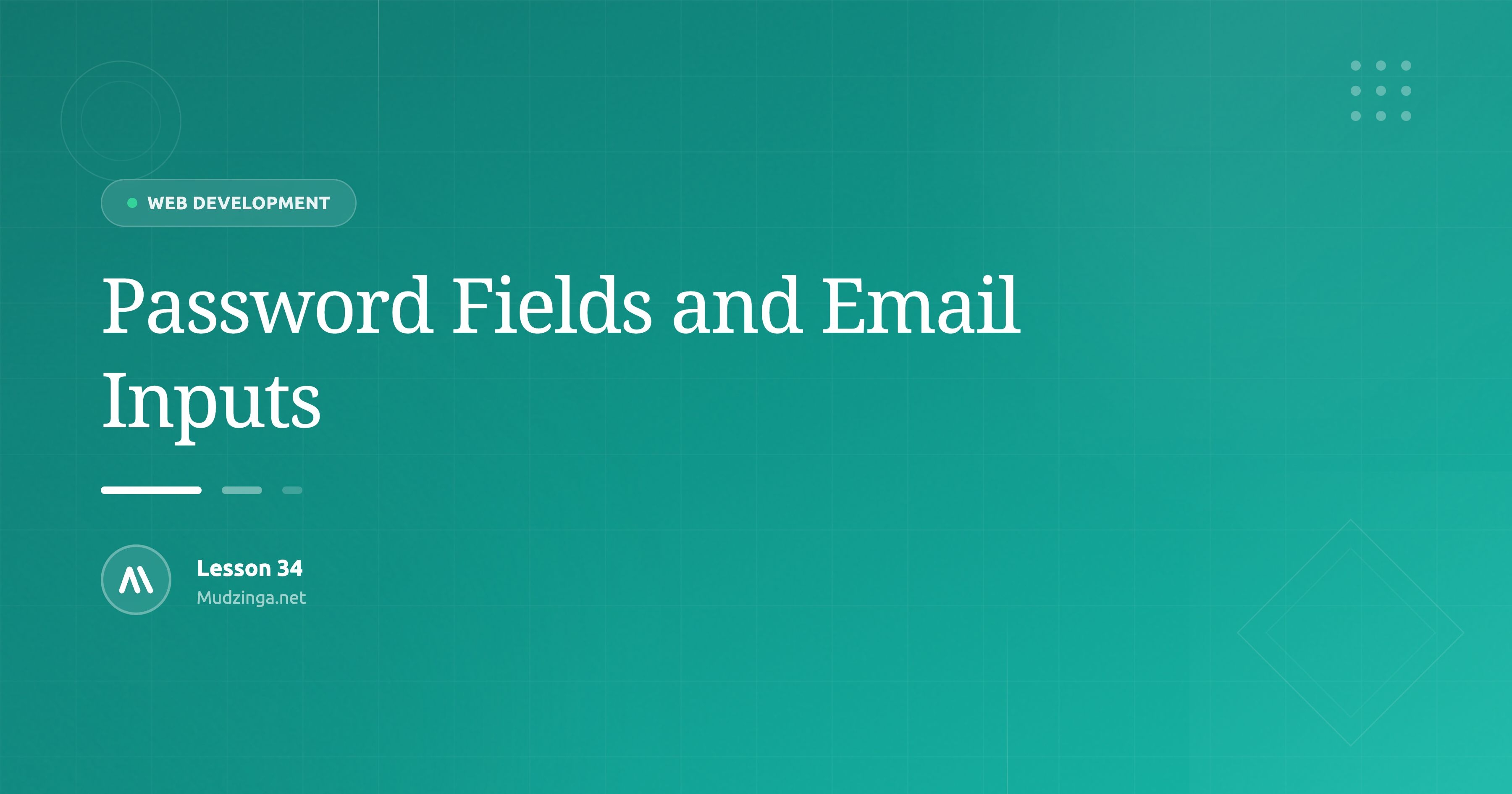 Password Fields and Email Inputs