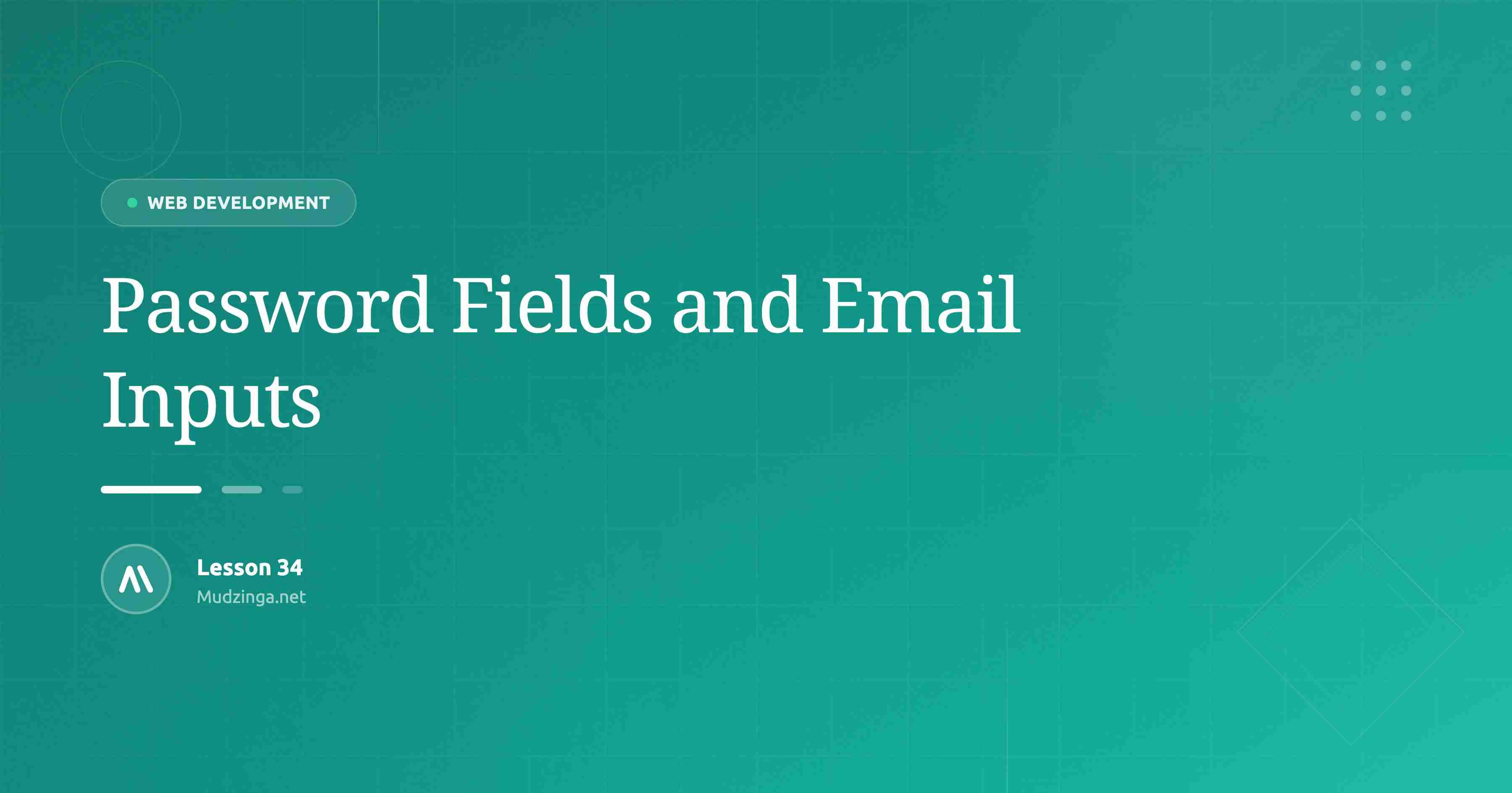 Password Fields and Email Inputs