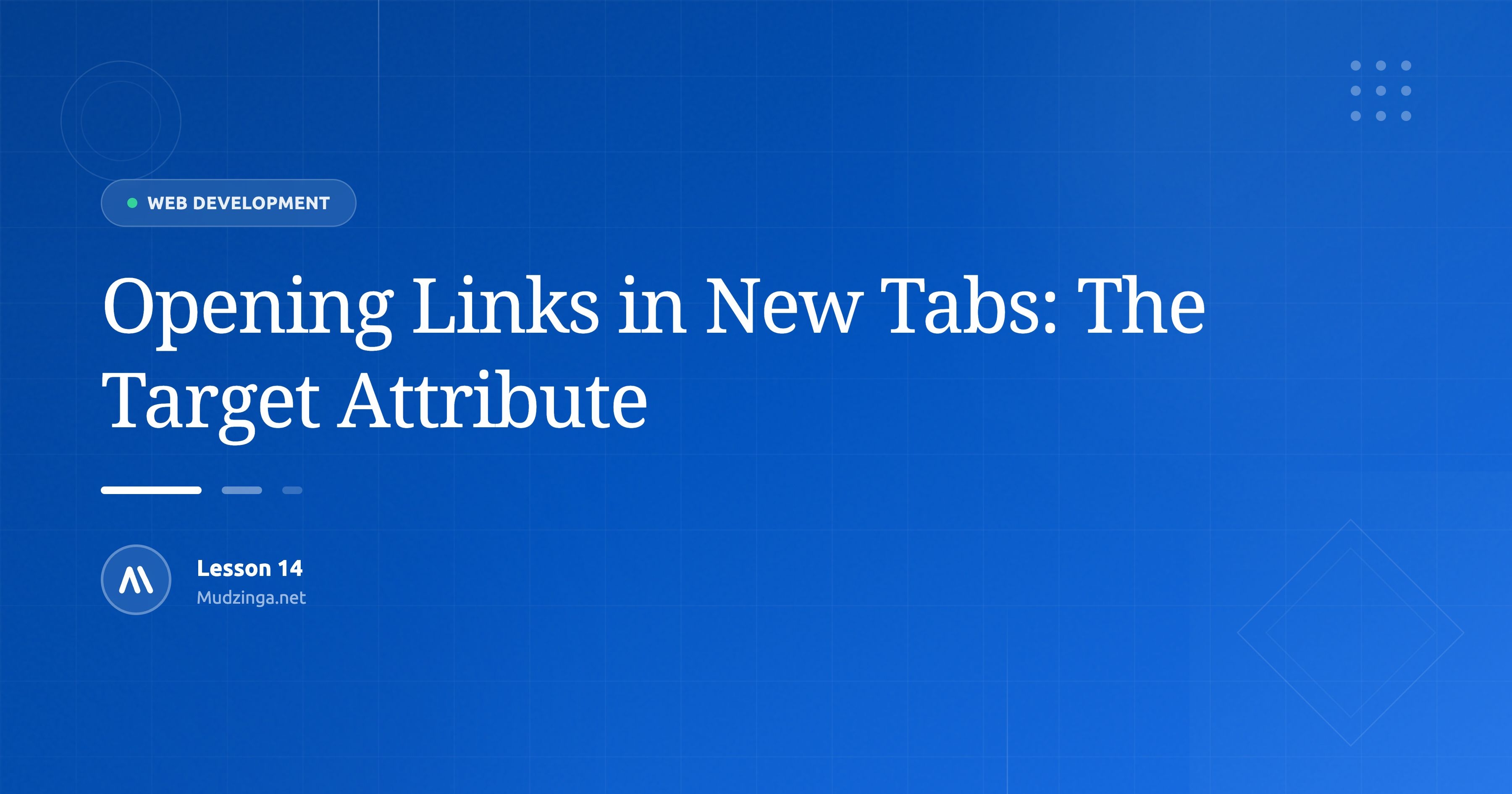 Opening Links in New Tabs: The Target Attribute