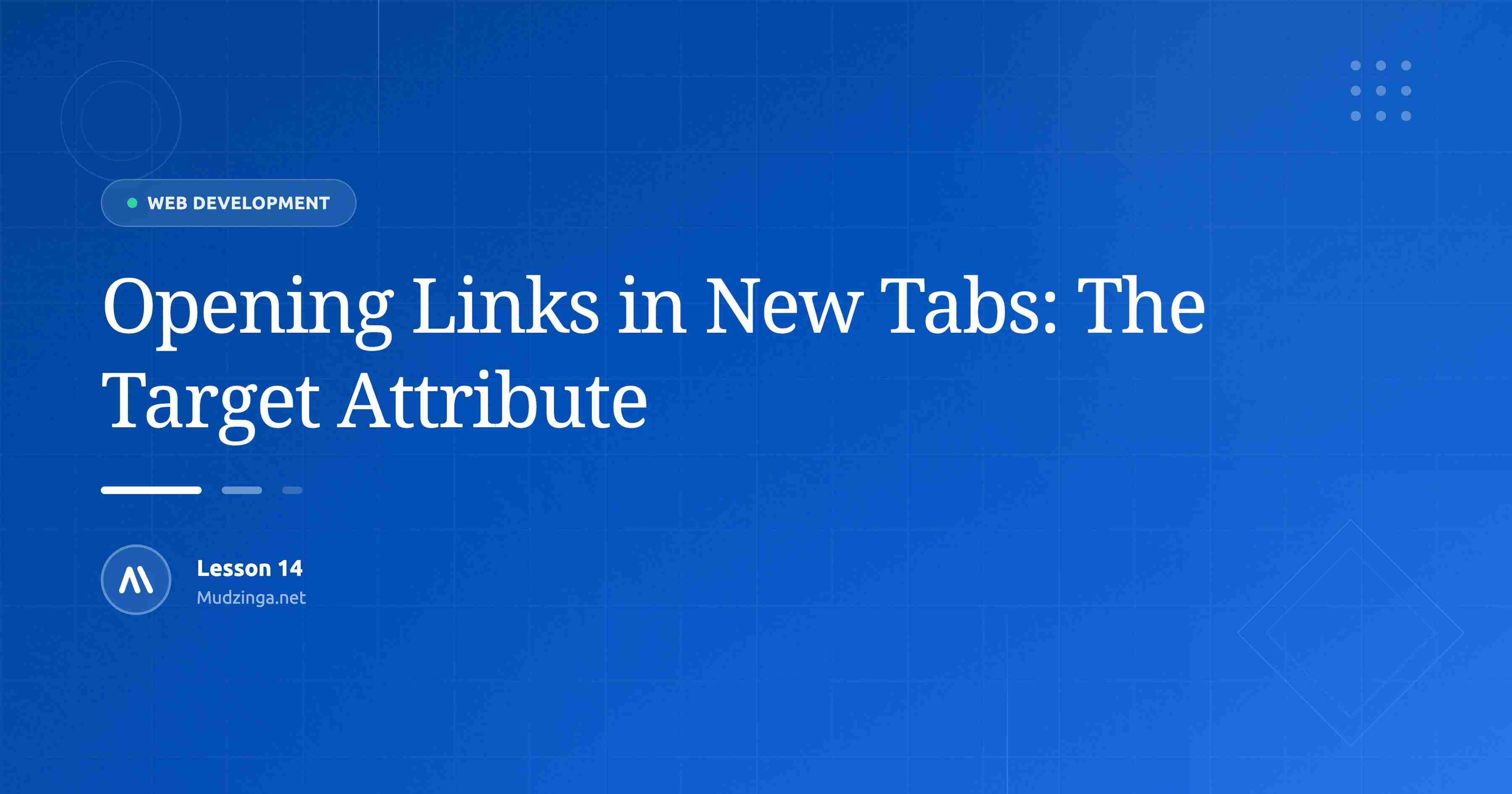 Opening Links in New Tabs: The Target Attribute