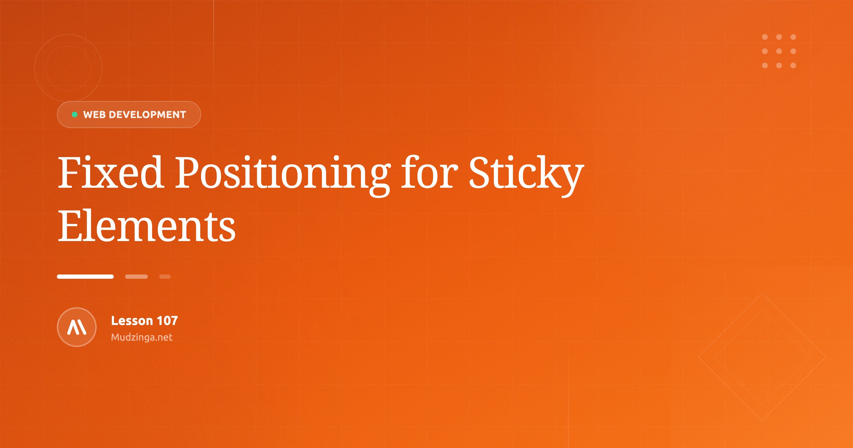 Fixed Positioning for Sticky Elements