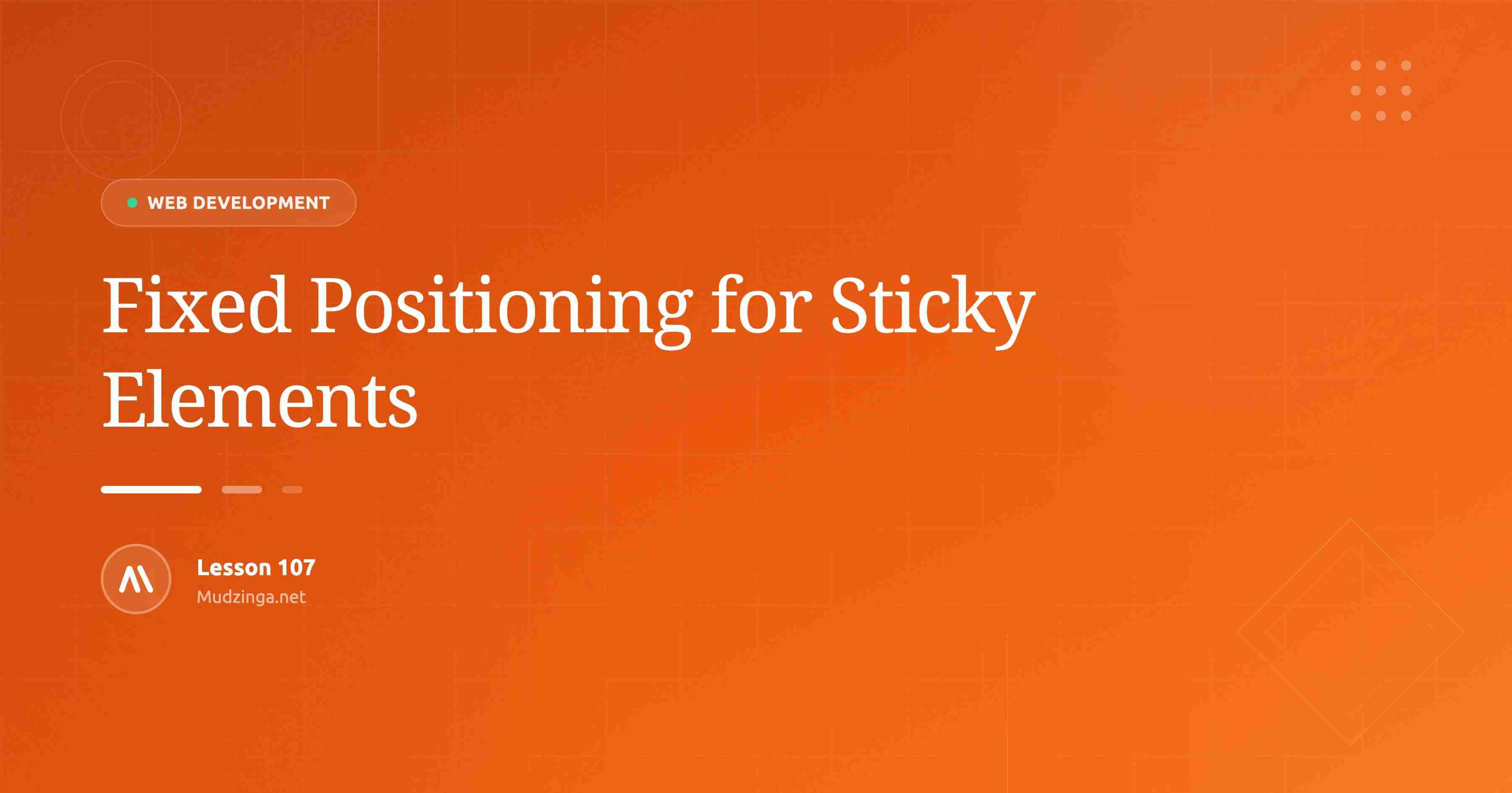 Fixed Positioning for Sticky Elements
