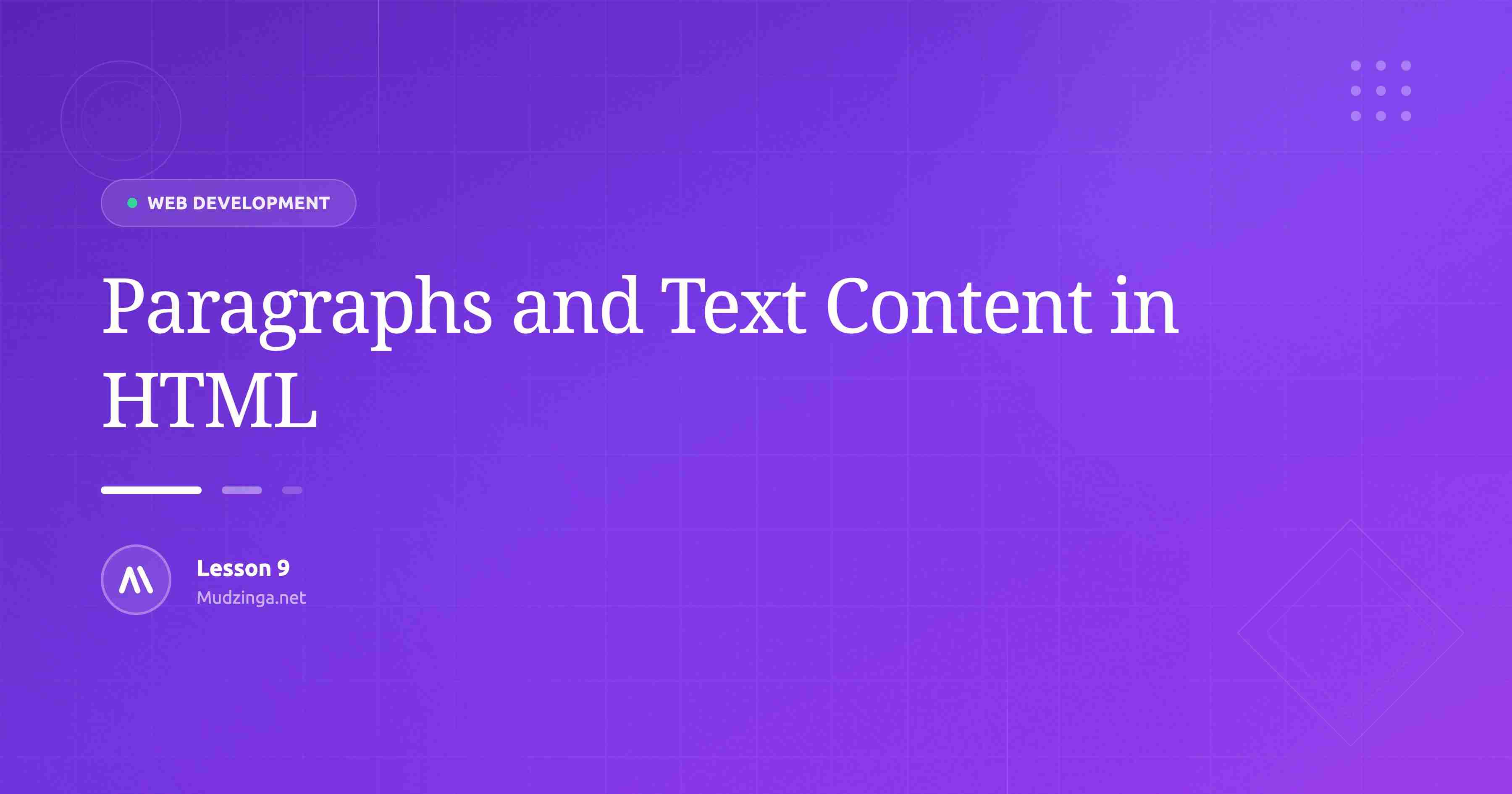 Paragraphs and Text Content in HTML