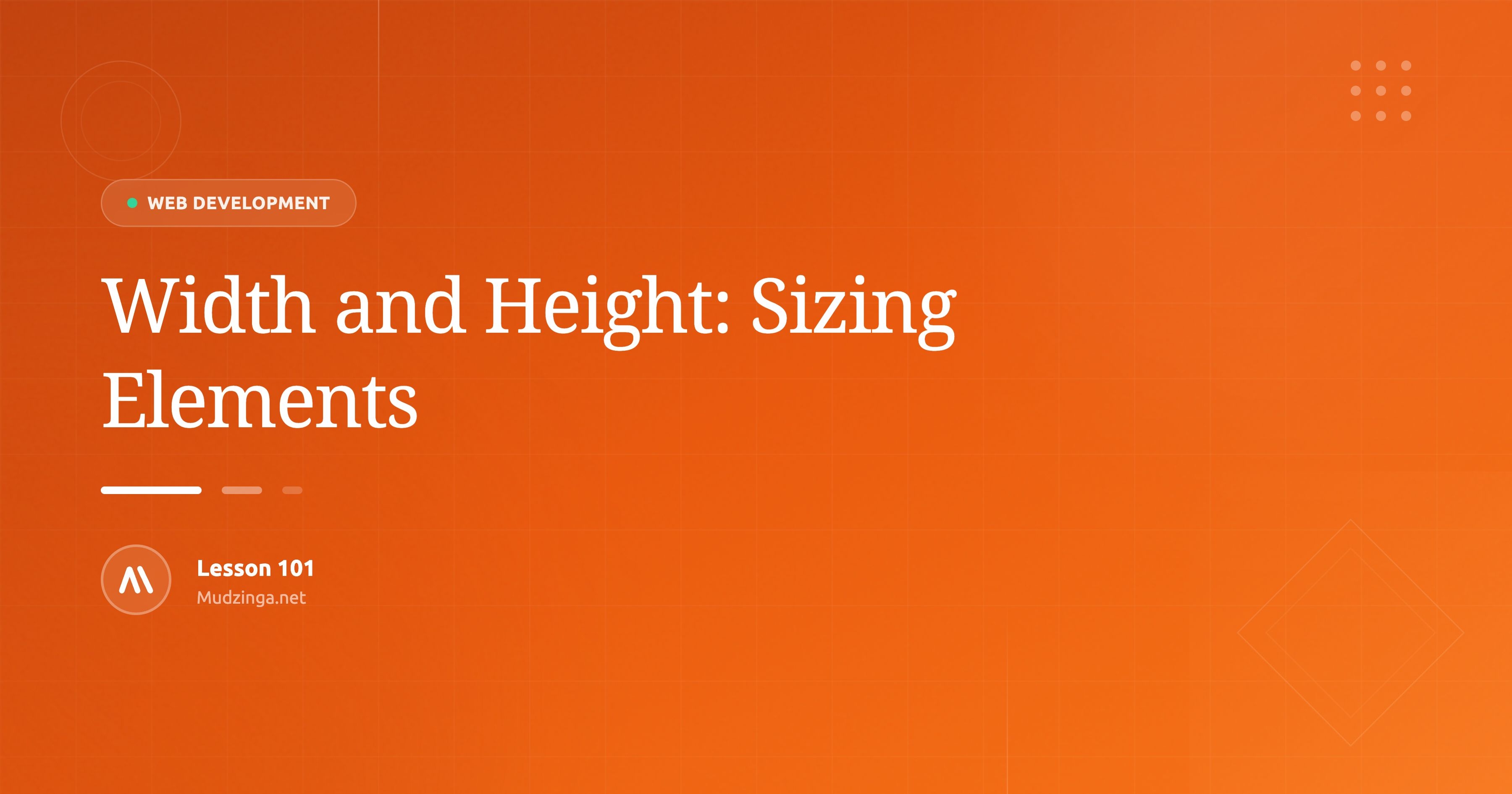 Width and Height: Sizing Elements