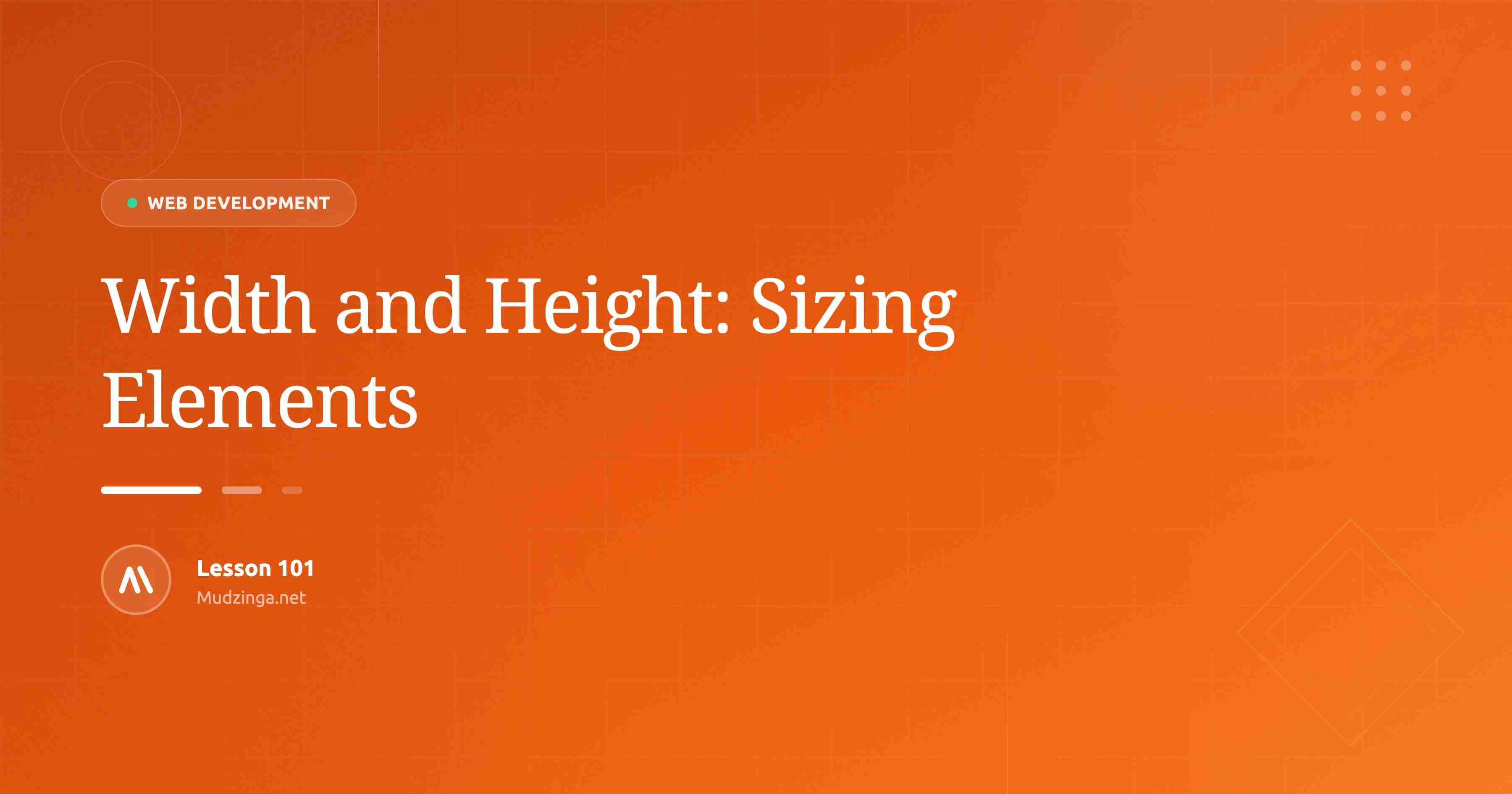 Width and Height: Sizing Elements