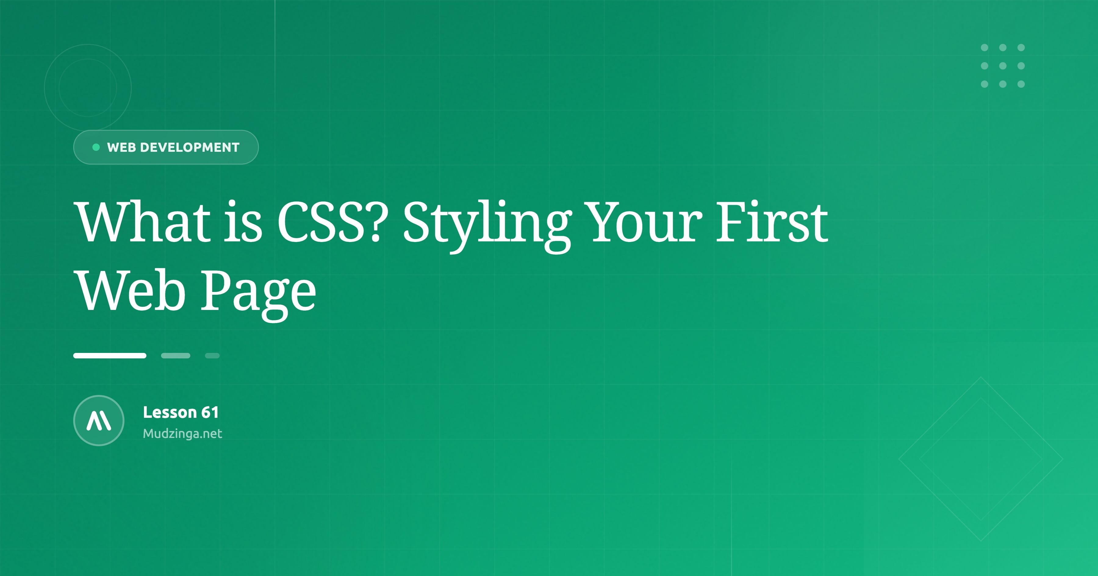 What is CSS? Styling Your First Web Page