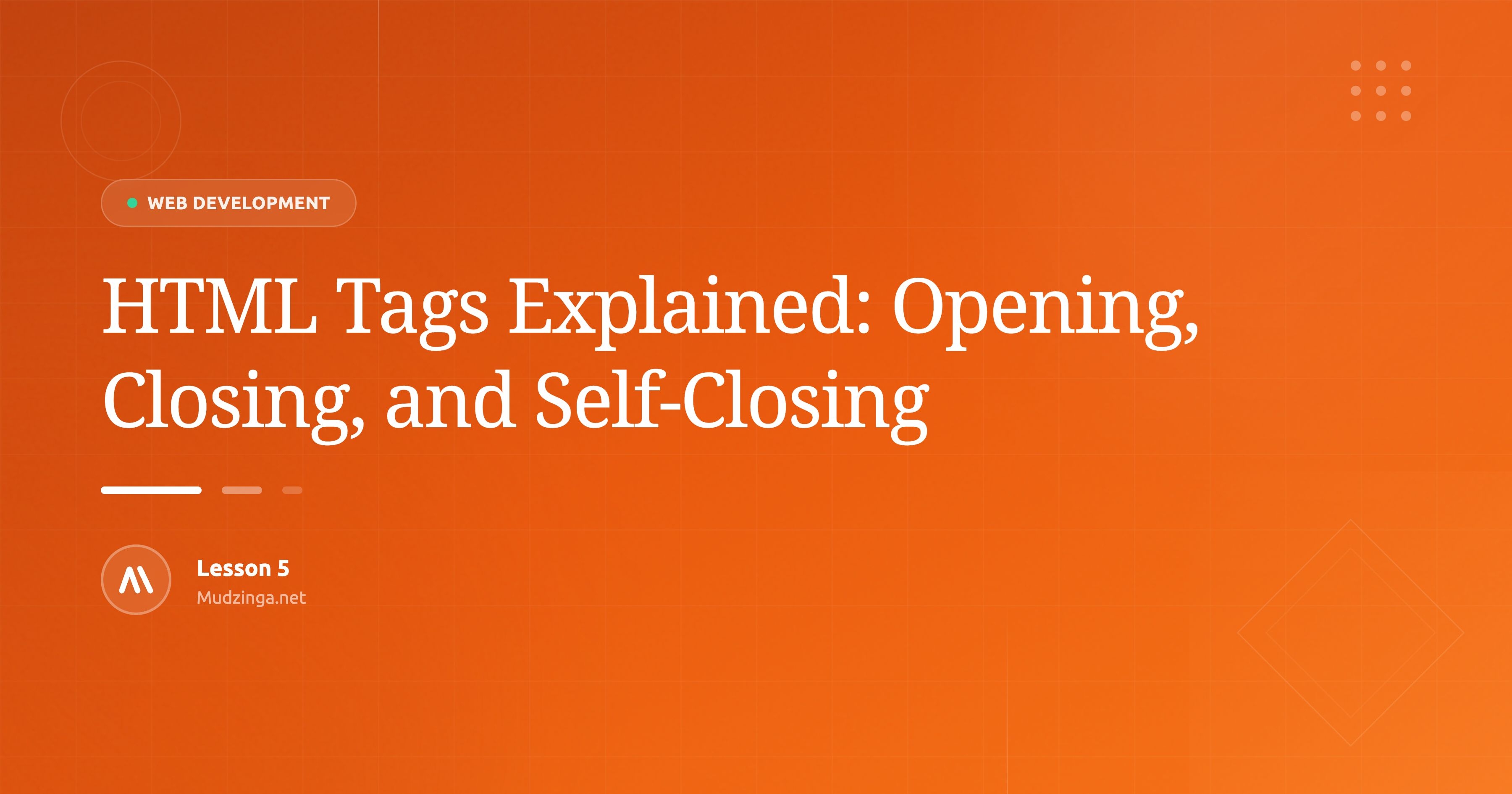 HTML Tags Explained: Opening, Closing, and Self-Closing