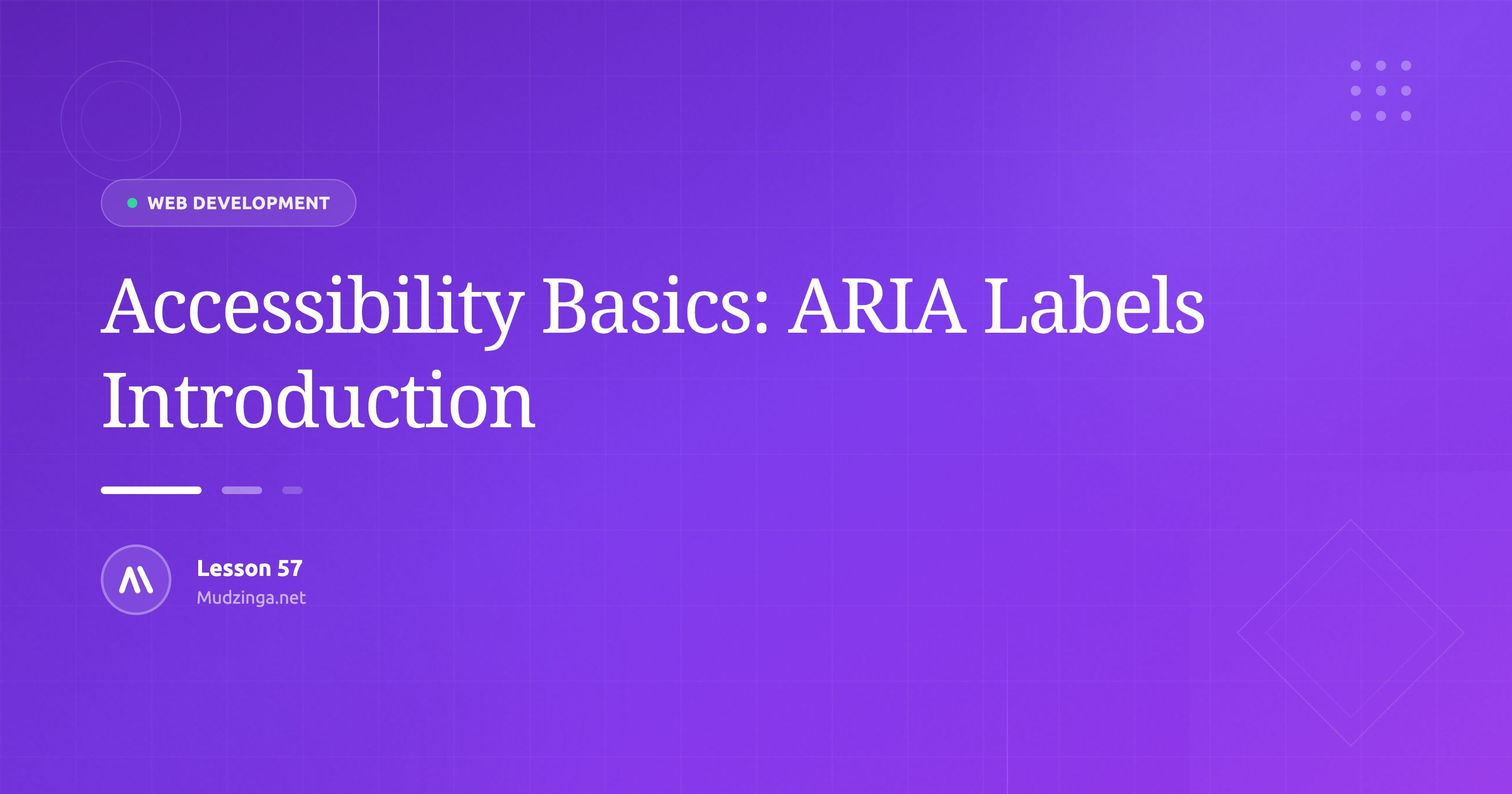 Accessibility Basics: ARIA Labels Introduction