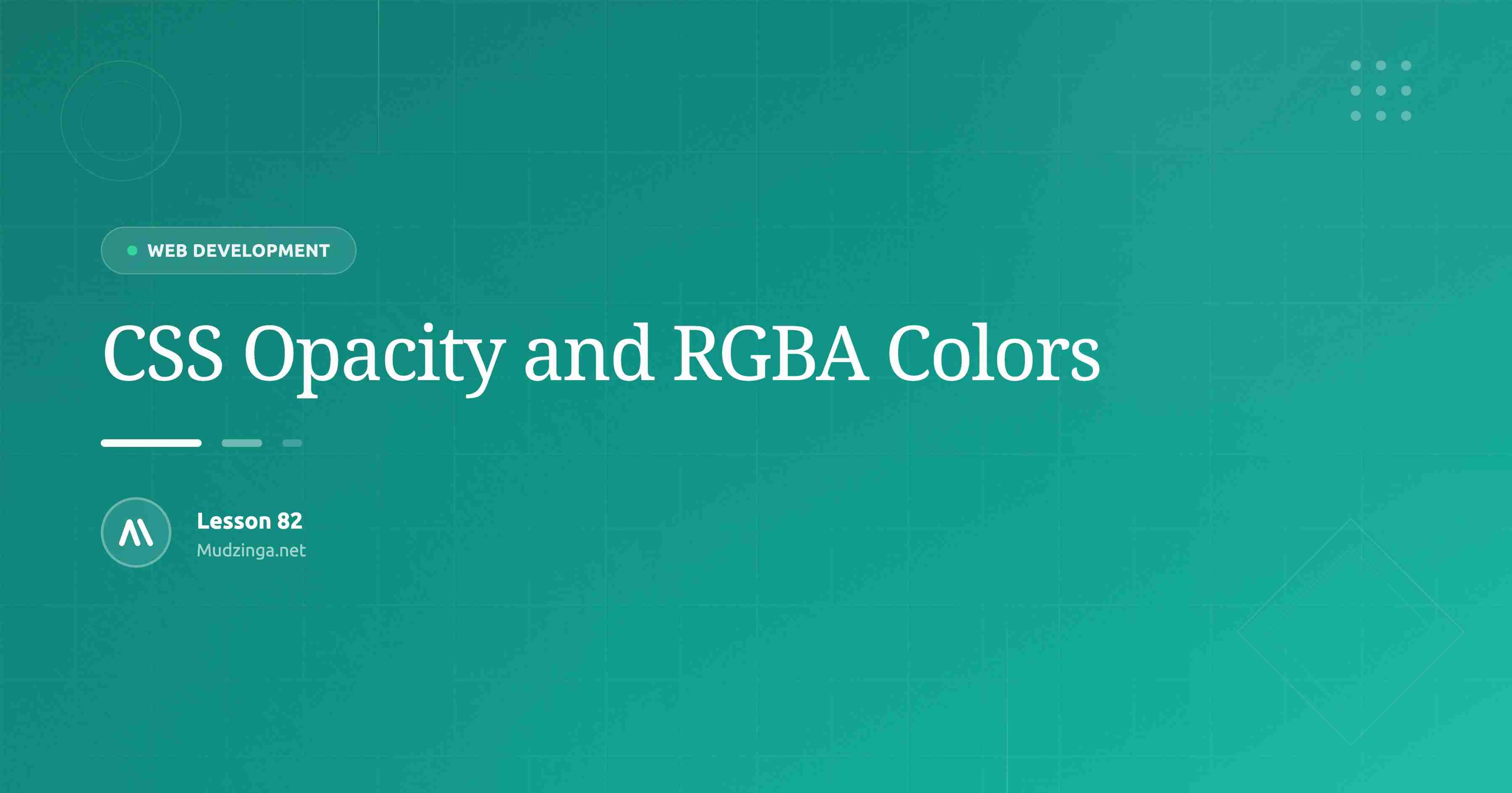 CSS Opacity and RGBA Colors