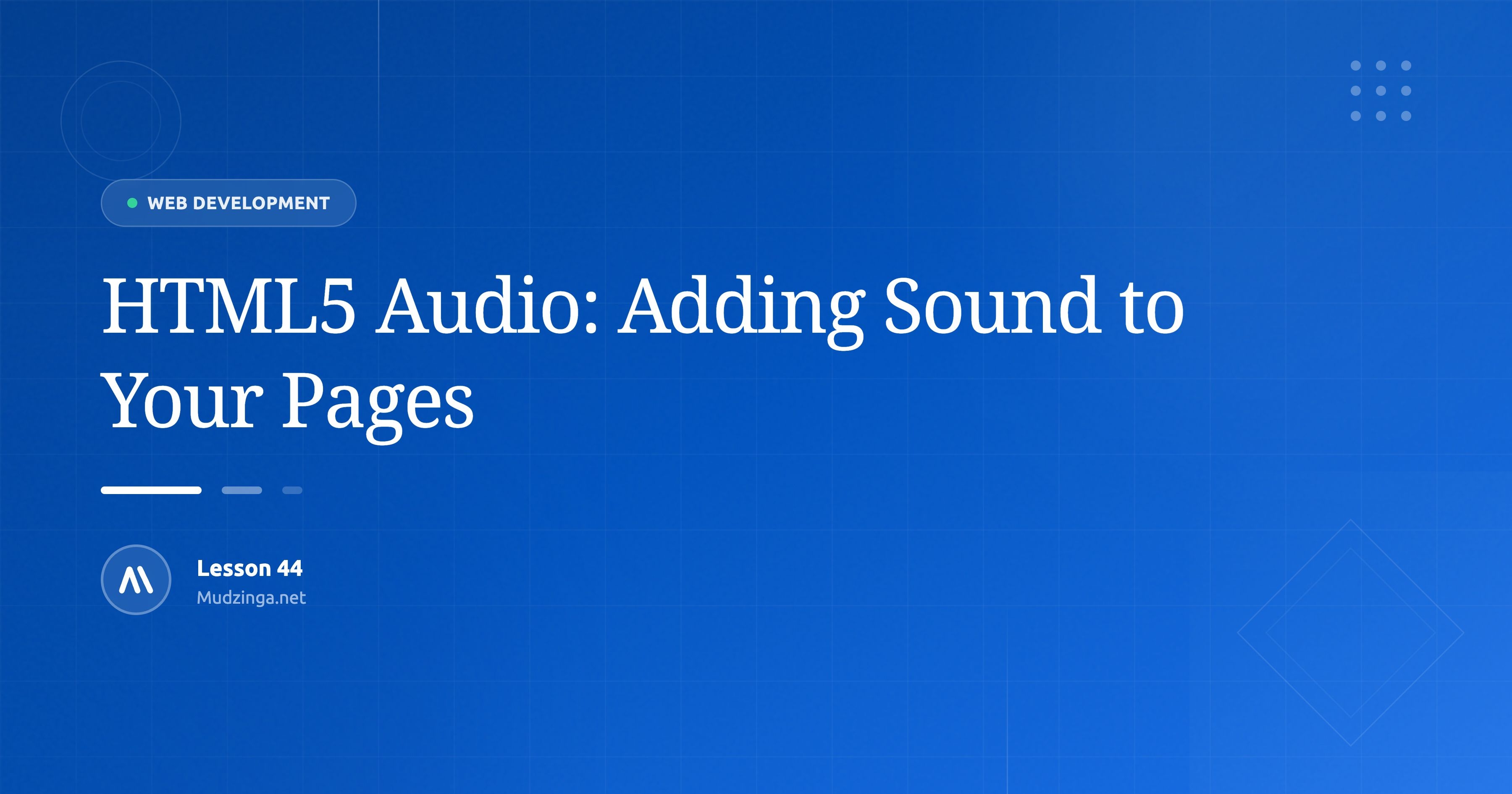 HTML5 Audio: Adding Sound to Your Pages