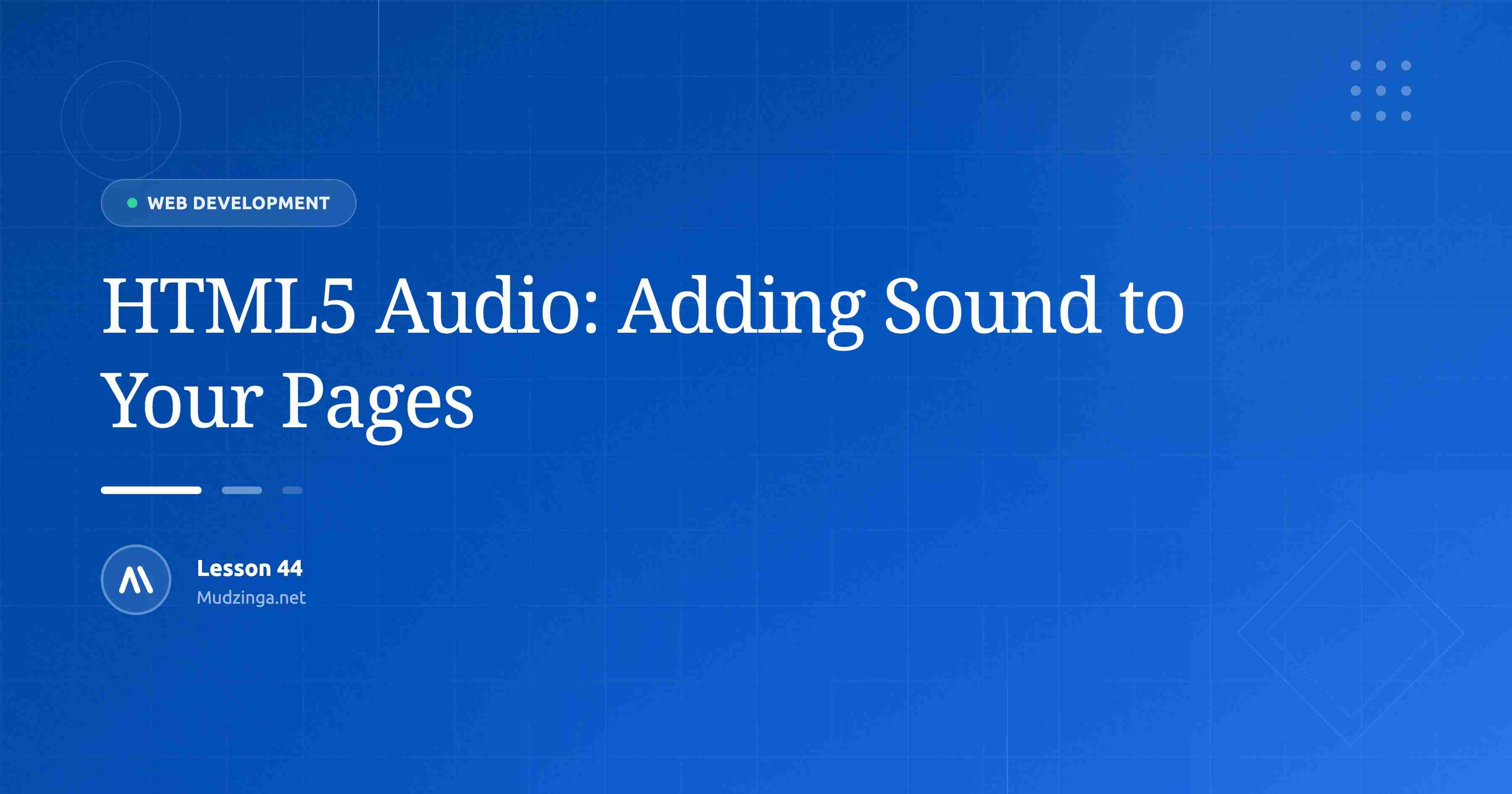 HTML5 Audio: Adding Sound to Your Pages